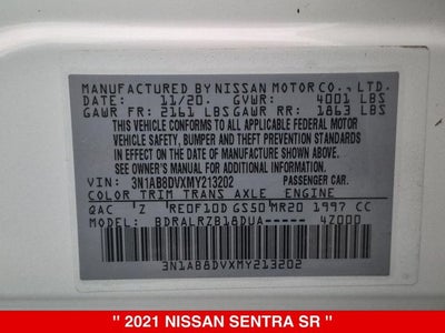 2021 Nissan Sentra SR