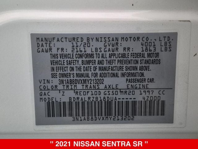 2021 Nissan Sentra SR