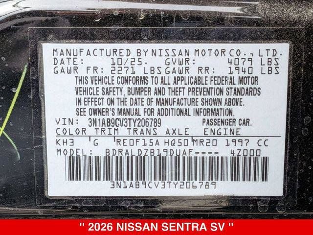 2026 Nissan Sentra SV