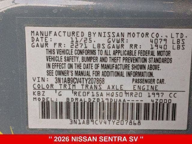 2026 Nissan Sentra SV