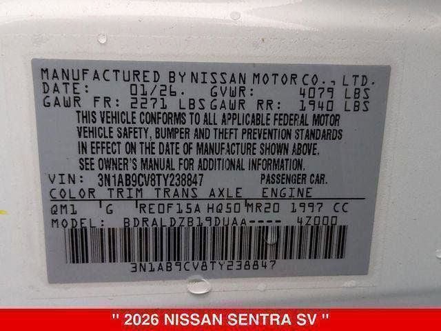 2026 Nissan Sentra SV