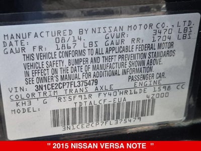 2015 Nissan Versa Note S
