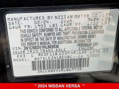 2024 Nissan Versa S