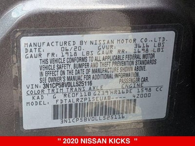 2020 Nissan Kicks S