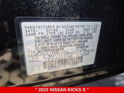2022 Nissan Kicks S