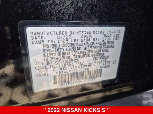 2022 Nissan Kicks S