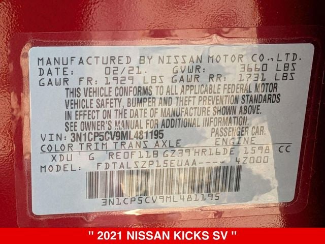 2021 Nissan Kicks SV
