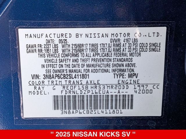 2025 Nissan Kicks SV