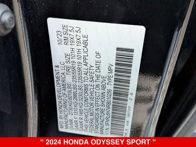 2024 Honda Odyssey Sport