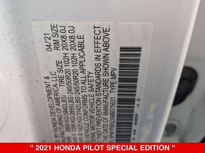 2021 Honda Pilot Special Edition