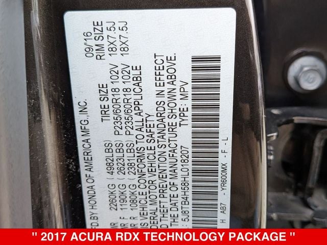 2017 Acura RDX Technology Package