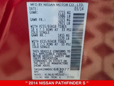 2014 Nissan Pathfinder S