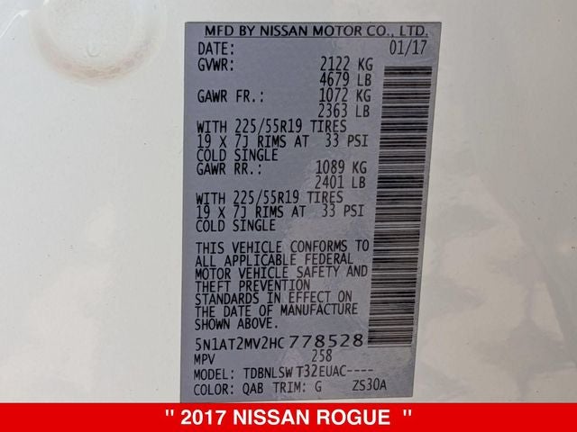 2017 Nissan Rogue SL