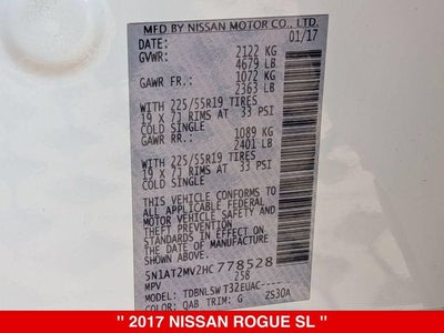 2017 Nissan Rogue SL
