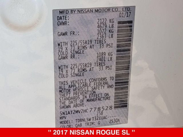 2017 Nissan Rogue SL