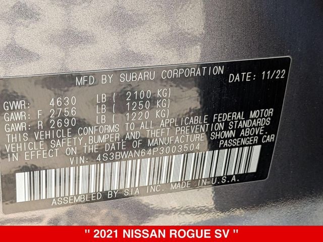 2021 Nissan Rogue SV AWD
