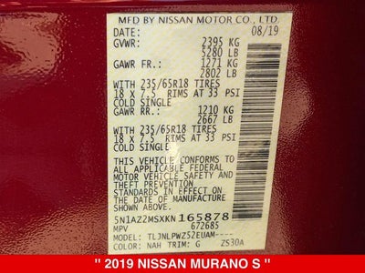 2019 Nissan Murano S