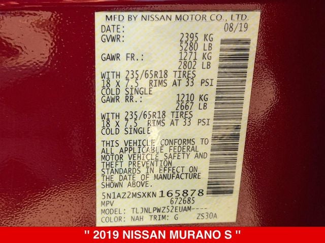 2019 Nissan Murano S