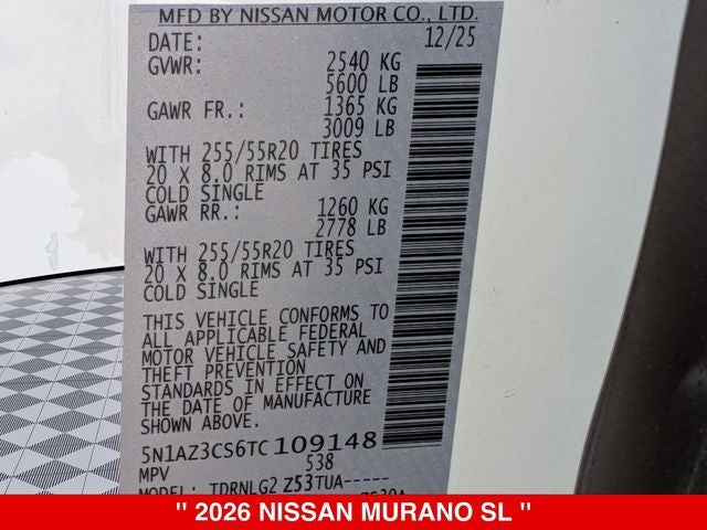 2026 Nissan Murano SL