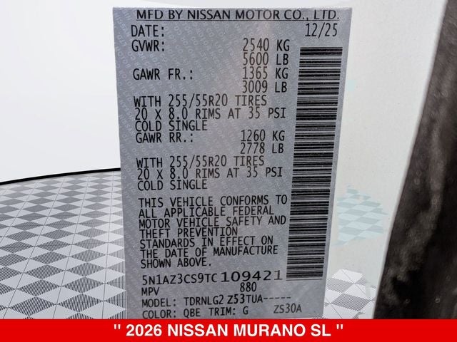 2026 Nissan Murano SL