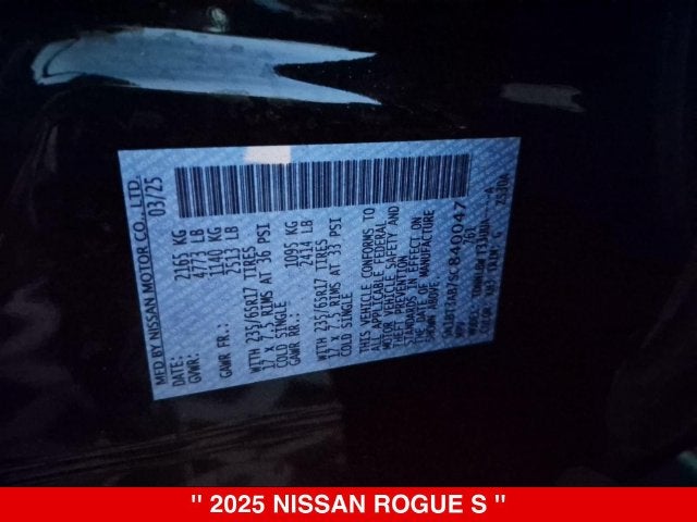 2025 Nissan Rogue S
