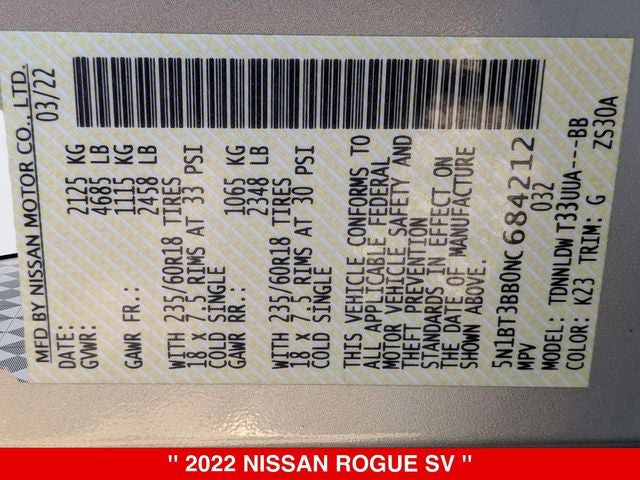 2022 Nissan Rogue SV