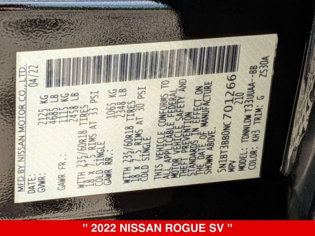 2022 Nissan Rogue SV