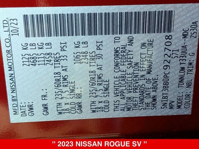 2023 Nissan Rogue SV