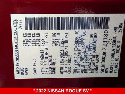 2022 Nissan Rogue SV