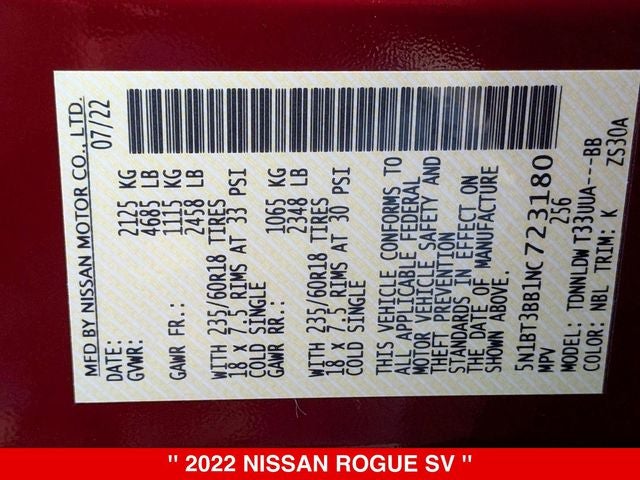 2022 Nissan Rogue SV