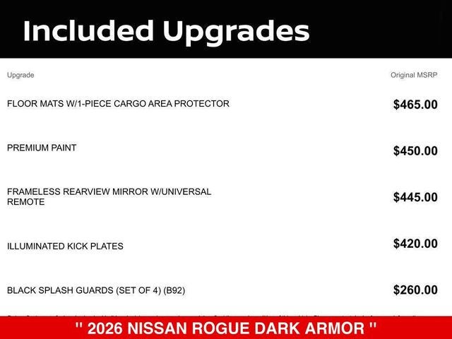 2026 Nissan Rogue Dark Armor