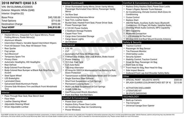 2018 INFINITI QX60 AWD