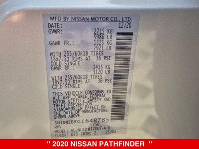 2020 Nissan Pathfinder SV Rock Creek Edition