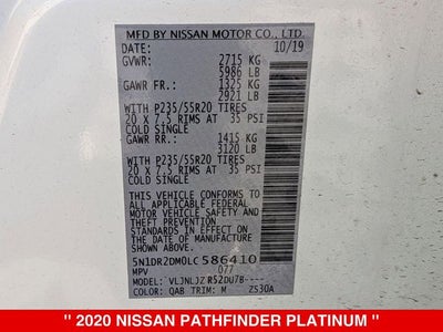 2020 Nissan Pathfinder Platinum