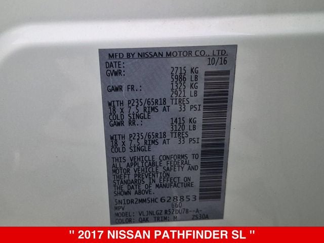 2017 Nissan Pathfinder SL