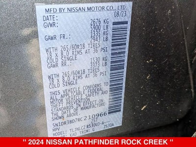 2024 Nissan Pathfinder Rock Creek®