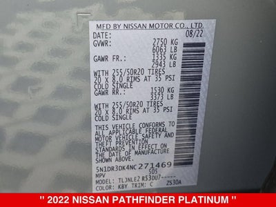 2022 Nissan Pathfinder Platinum