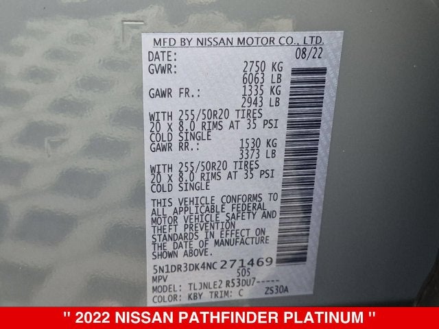 2022 Nissan Pathfinder Platinum