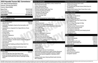 2025 Hyundai Tucson SEL Convenience