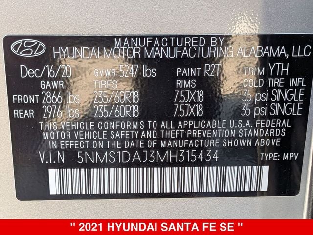 2021 Hyundai Santa Fe SE