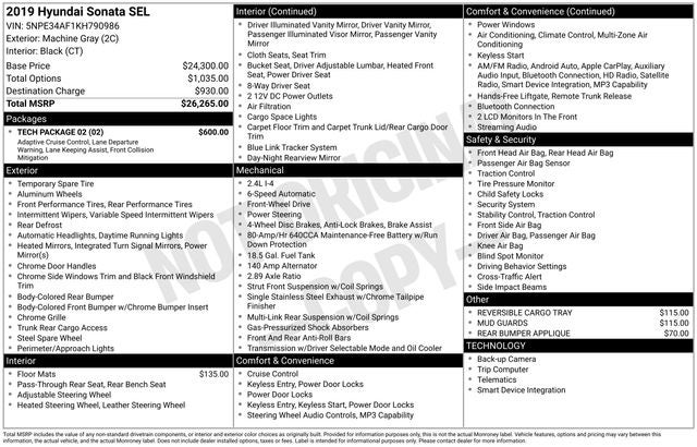 2019 Hyundai Sonata SEL