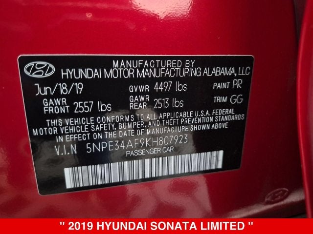 2019 Hyundai Sonata Limited