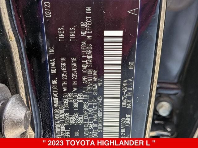 2023 Toyota Highlander L