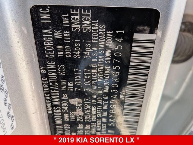 2019 Kia Sorento LX