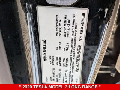 2020 Tesla Model 3 Long Range