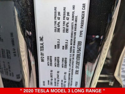 2020 Tesla Model 3 Long Range