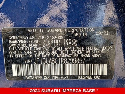 2024 Subaru Impreza Base