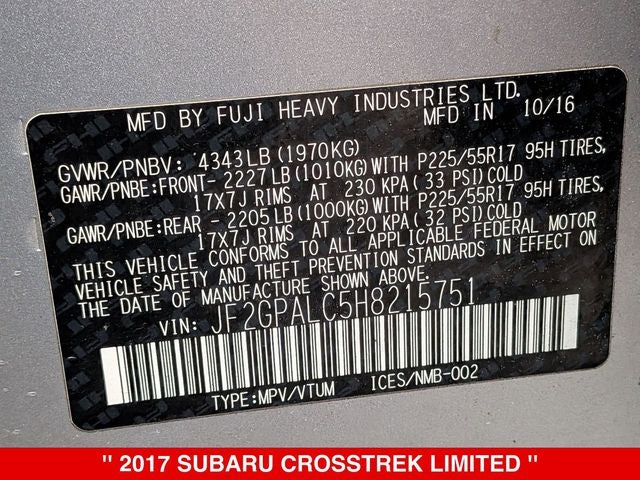 2017 Subaru Crosstrek 2.0i Limited