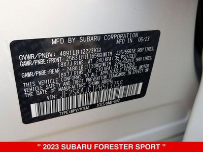 2023 Subaru Forester Sport