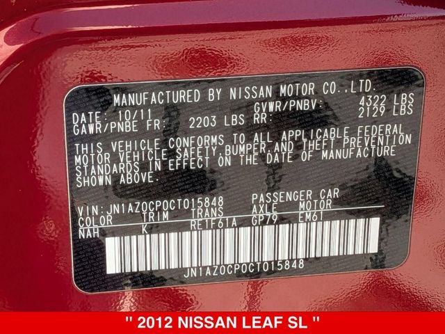 2012 Nissan Leaf SL